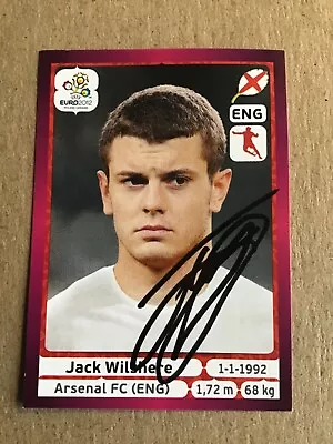 Jack Wilshere England 🏴󠁧󠁢󠁥󠁮󠁧󠁿 Panini UEFA Euro 2012 Hand Signed • £38.56