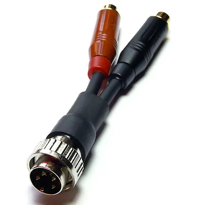 10cm 'NAIM 4 Pin DIN - 2 X FEMALE RCA' Gotham GAC-1 DIN Converter Cable • £31.50