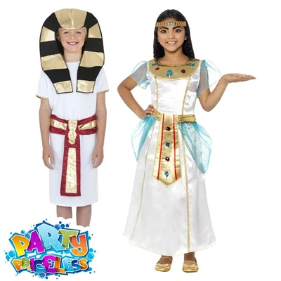 £15.99 • Buy Kids Cleopatra Egyptian Costume Pharaoh Book Week Childs Boys Girls Fancy Dress