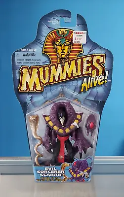 Playmates 1997 Mummies Alive Evil Sorcerer Scarab Figure MOC New Sealed • $34.99