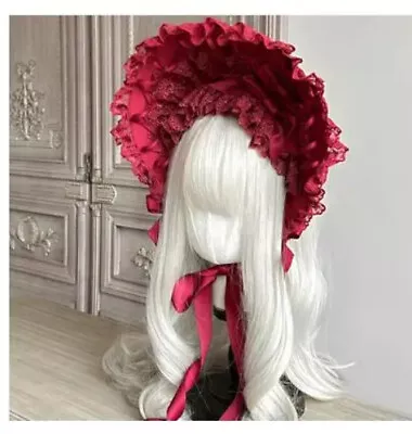 Maid Hat Lolita Bonnet Cap Lace Black Gothic Vintage Girl Young • $67.70