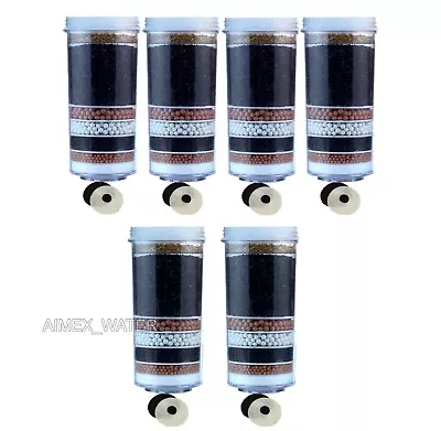 Aimex 8 Stage Premium Water Filter Ceramic Stone Mineral BPA FREE Pack Of 6 • $118.99
