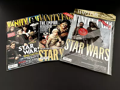 3x Vanity Fair Magazine Star Wars Cover Features February 2005 June 2015 / 2017 • £9.95