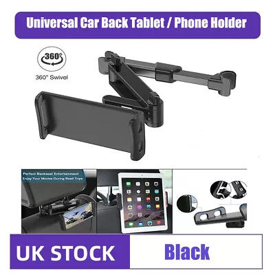 Car Back Seat Headrest Mount Tablet Holder Universal For IPad IPhone Phones GPS • £8.29