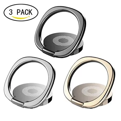 3-Pack 360° Finger Ring Stand & Car Magnetic Phone Holder Desk Bracket Metal • $9.99