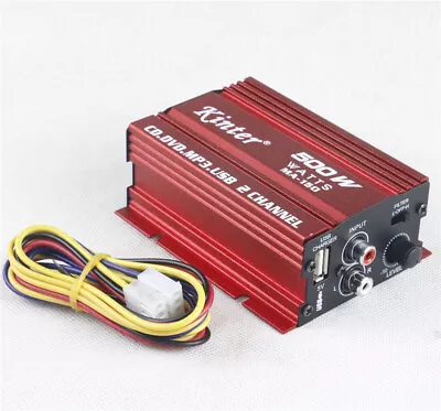 12V Mini Hi-Fi 500W 2Channel Stereo Audio Amplifier Amp Subwoofer Car Motorcycle • $25.41