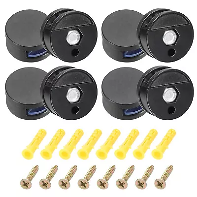 Mirror Holders Clips 8Pcs Mirror Mounting Clips For 5-8mm Glass(27mm Black) • £14.02