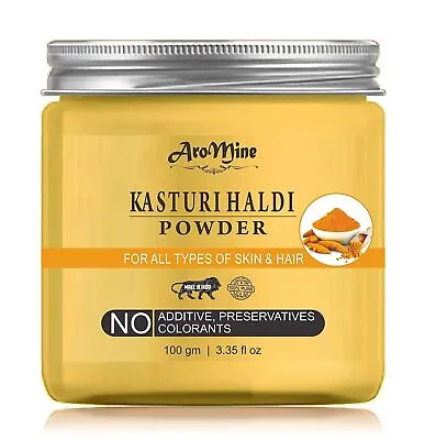 AroMine Natural & Organic Kasturi Haldi Powder Face Pack For Glowing Skin 100gm • £13.45