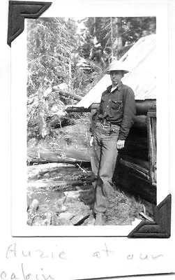 Vintage Photograph 1937 Stony Lake Montana Forestery Workers Fishing Trip Photo • $6