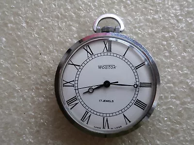 Vintage Pocket Watch WOSTOK VOSTOK SOVIET/USSR RUSSIA • $1