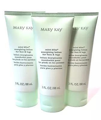 Mary Kay~mint Bliss Lotion~lot Of 3~energizing Lotion For Feet & Legs~full Size! • $28.95