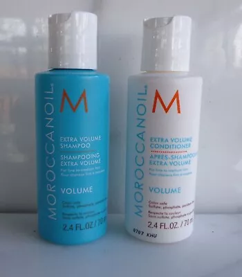 DUO Moroccanoil Extra Volume Shampoo And Conditioner 2.4 Oz Fine To Medium Hair • $20.88
