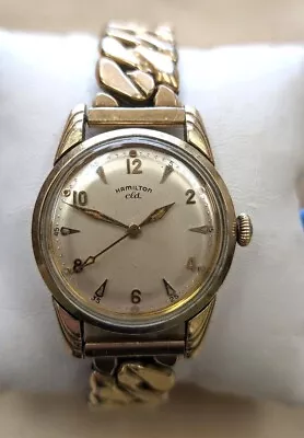 Vintage  Gold Filled Hamilton  CLD  Wristwatch Bubble Back  Fancy Lugs • $125