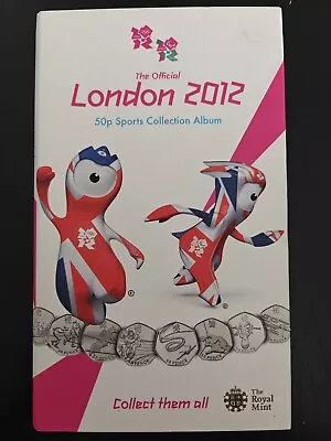 London 2012 Olympic 50p Coins Full Set In Official Album. • £43