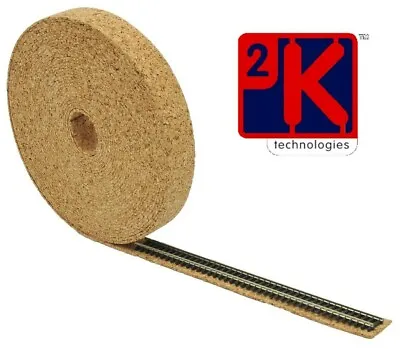 2K Cork Track Underlay 'N' Gauge 25mm X 10m X 2mm Roll For Peco Gaugemaster T48P • £12.99