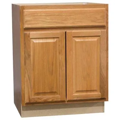 Hampton Bay Base Kitchen Cabinet 27  Adjustable Hinges Drawer Glides Medium Oak • $357.61