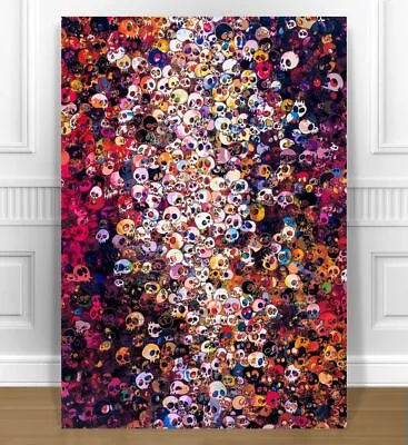 TAKASHI MURAKAMI- SKULL  RED CANVAS PRINT 10x8  JAPANESE POP ART • $9.13