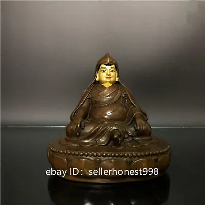 Tibet Buddhism Jue Nang Faction  Guru Master Dolpopa Buddha Bronze Statue 16cm • $259
