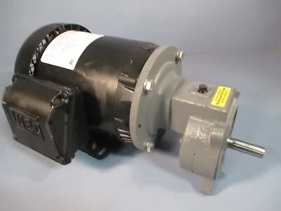 WEG Motor 5018ES3E56C-S W/Boston Gear Reducer 4:1 Ratio HMF1-4K-B6--B5/F05004 • $799.99