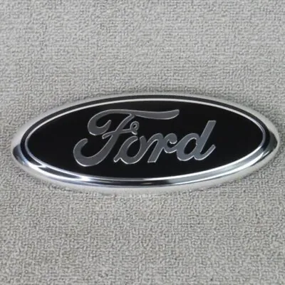 BLACK & CHROME 2005-2014 Ford F150 FRONT GRILLE/ TAILGATE 9 Inch Oval Emblem 1PC • $17.99
