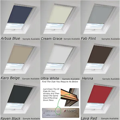 ***back In Stock***. Skye Blackout Roof Blinds For All Fakro Windows. 8 Colours • £1.05