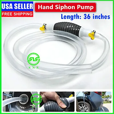 Hand SIPHON Pump Syphon Transfer Fluid Liquid Water Gas Gasoline Petrol Manual • $8.29