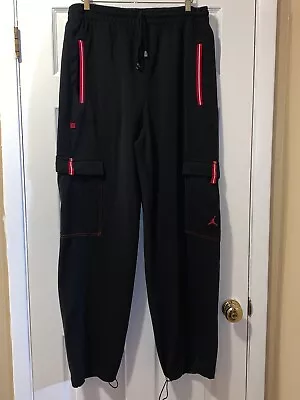 Jordan Black & Red Striped Track Carpenter Jogging Pants Size 3xl Inseam Is 35  • $59.99