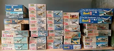 REVELL Large Collection 1/72 AIRCRAFT Vintage Model Kits Planes/Helicopters • £18