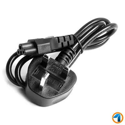 £4.95 • Buy 3 Pin UK (3 Prong Clover Leaf) Laptop Power Cable/Lead/Cord For Laptop Adapter