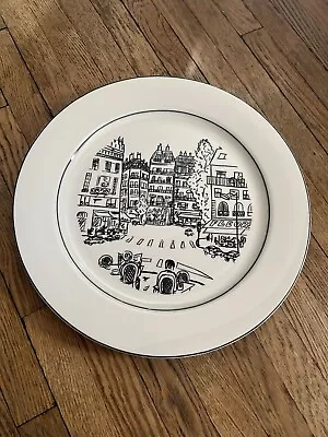 Parisian Scenes Mikasa Ultima 12-1/8  Round Chop Plate Platter Susan Steinberg • $24.99