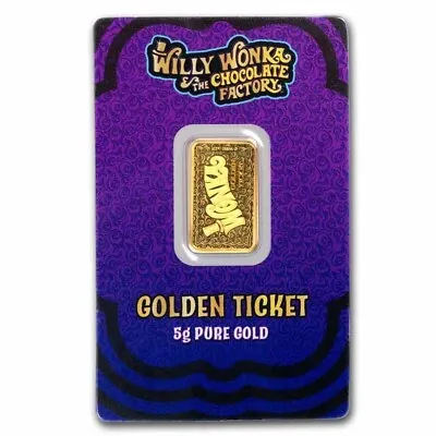5 Gram Gold Bar - PAMP Suisse Willy Wonka Golden Ticket - SKU#287353 • $1149.99