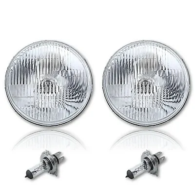 7  Halogen 6V Glass Semi Sealed Beam Headlight Headlamp Bulbs H4 6 Volt Pair New • $69.95