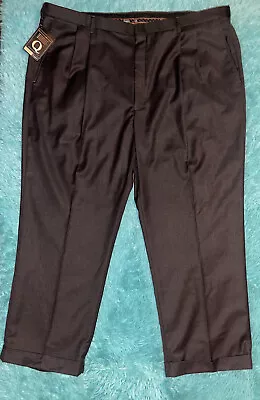 J.M. Hagger Men's Gray Expandable Waistband Stretch Classic Pants Size 46X30 NWT • $29.99