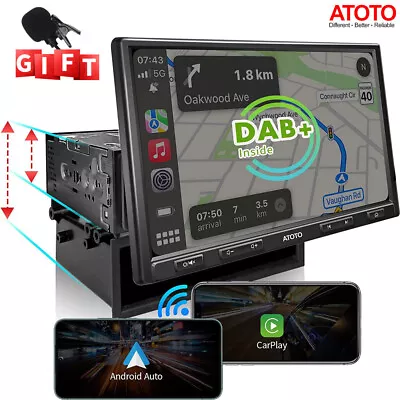 ATOTO F7 10  Built In DAB+ 1/2DIN Car Stereo Wired&Wireless CarPlay Android Auto • £256.49