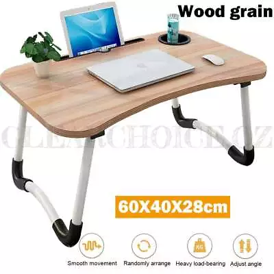 Laptop Bed Table Foldable Lap Standing Desk With Cup Slot For Indoor/Picnic Tray • $15.99