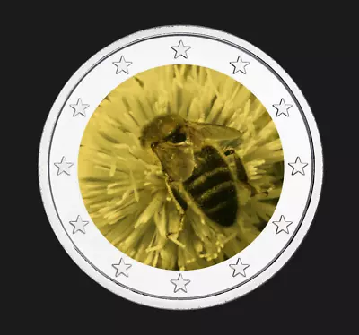 2 Euro Comm. Malta Honey Bee 2024 Bu Coincard In Presale • $39