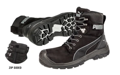 $213.14 • Buy Puma Conquest Waterproof Black Zip Sided Work Boots With Composite Toe Cap