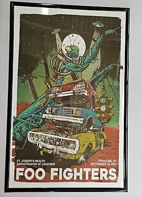 Foo Fighters 2021 Syracuse Concert Poster 11 X 17 Framed • $21.99