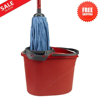 O-Cedar QuickWring Bucket 2.5 Gallon Mop Bucket With Wringer Red • $13.94