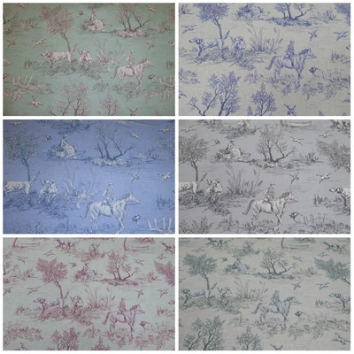 £1.09 • Buy TOILE DE JOUY (MONTPELLIER) Cotton Curtain Cushion Furnishing Fabric - 6 COLOURS