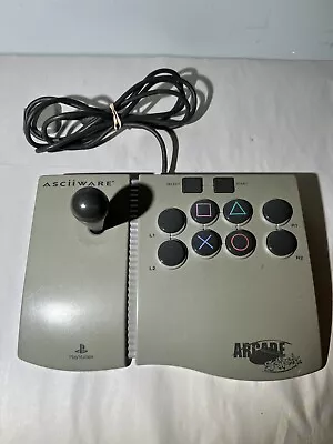 Asciiware Ascii Arcade Stick Playstation 1 (PS1) Joystick Controller Tested • $30