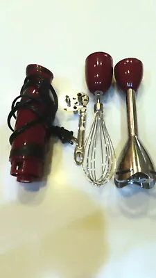 Wolfgang Puck Hand Held Blender Wire Whisk Ex-cutter Wheels 5 Speed 550watt.  • $19.99