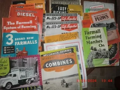 20 McCormick Deering Farmall International Brochures • $46