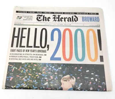 Vintage The Miami Herald Millennium Edition January 1 2000 Y2K Newspaper • $28.95