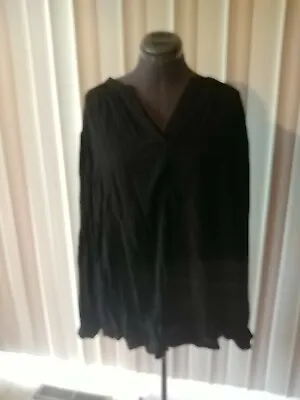 $15 • Buy NWT Woman Within 2X Black Crinkle Accordian Style Blouse Lightweight