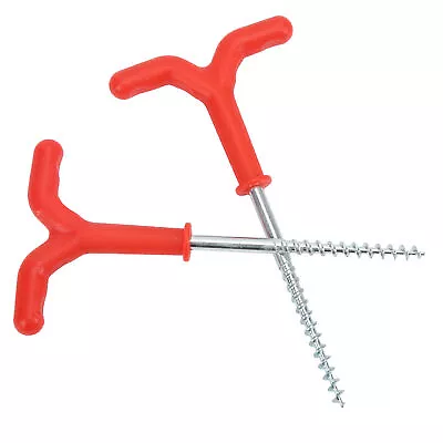 Ice Fishing Screw Rod Stand Y Shape Screw Threads Ground Anchor Holder Rest REL • £9.18