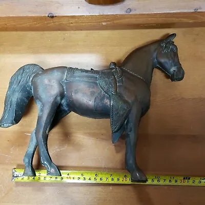 10 ×12  Cast Bronze Antique Metal Vintage Horse. • $38.99