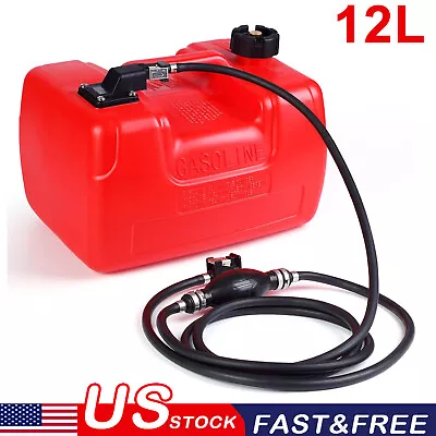 12L 3 Gallon Portable Boat Fuel Tank For Yamaha Outboard Gas Tank With Connector • $62.99