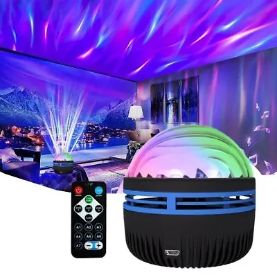 LED Galaxy Projector Night Lights Northern Starry Ocean Wave Speaker Party Lamps • £7.95