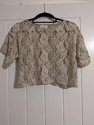Pins And Needles Lace Cropped Top Small • £4
